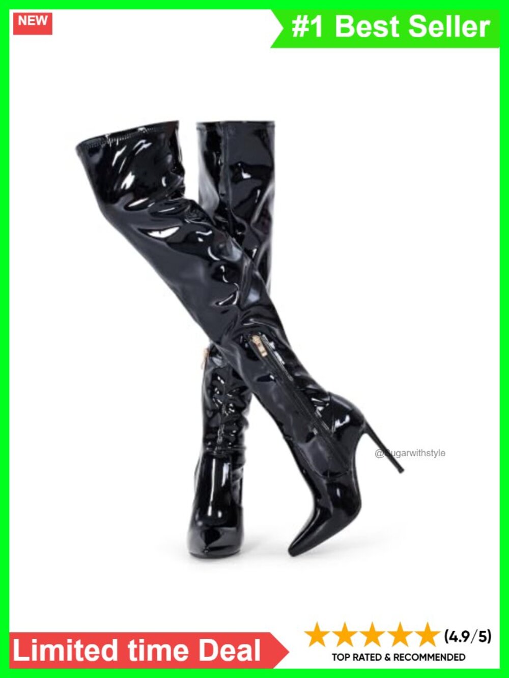Women's Over the Knee Stiletto Boots Pointed Toe Thigh High Heels